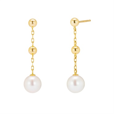 K10YGフレッシュウォーターパールピアス