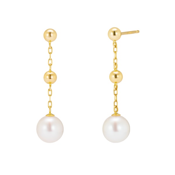 K10YGフレッシュウォーターパールピアス