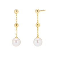K10YGフレッシュウォーターパールピアス