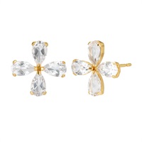 K10YGホワイトトパーズピアス