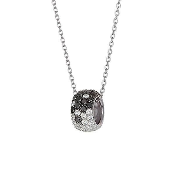 K18WG ブラックダイヤモンド ネックレス 20.01ct