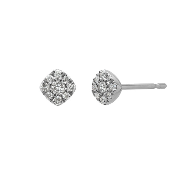 美品】ポンテヴェキオ Pt999/Pt900×ダイヤ スタッドピアス smcint.com