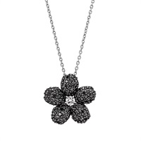 プラチナブラックダイヤモンド/ダイヤモンドネックレス