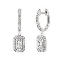 K18WGダイヤモンドピアス