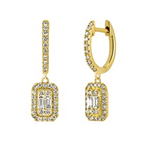 K18YGダイヤモンドピアス