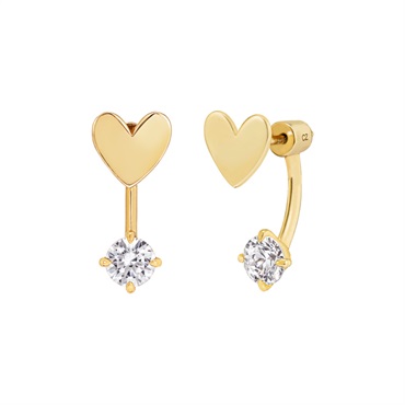 K10YGキュービックジルコニアピアス