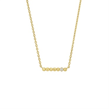 SV925(イエローゴールドプレーティング)ダイヤモンドネックレス