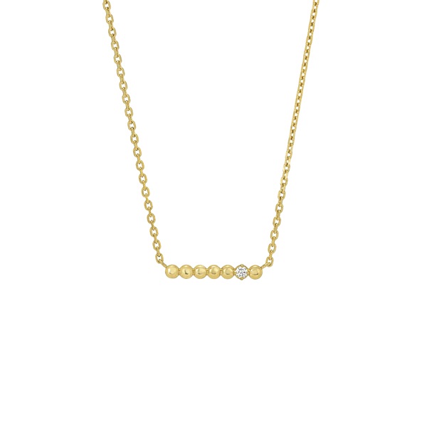 SV925(イエローゴールドプレーティング)ダイヤモンドネックレス