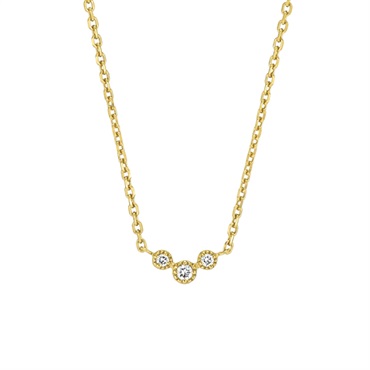 SV925(イエローゴールドプレーティング)ダイヤモンドネックレス