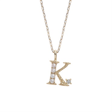 K10YGフレッシュウォーターパール/ダイヤモンドネックレス[K]