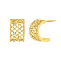 K18YGダイヤモンドピアス