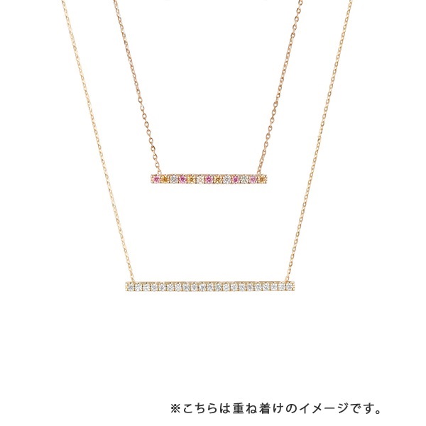 ポンテヴェキオ Ponte Vecchio ダイヤモンド ネックレス 3Pダイヤモンド 0.15ct K18PG ピンクゴールド/290297【BJ】