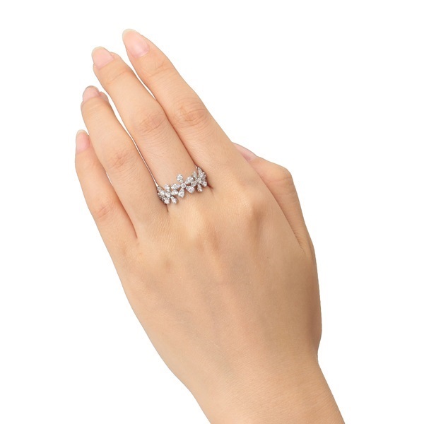 4/美品 ポンテヴェキオ Pt999 ダイヤ計0.20ct リング 指輪