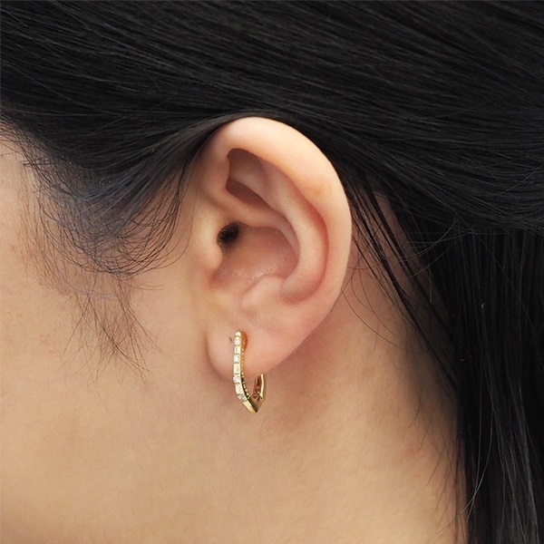 イヤーカフ　ダイヤモンド　0.25ct Ear Cuff　K18YG　イエローゴールド　片耳用