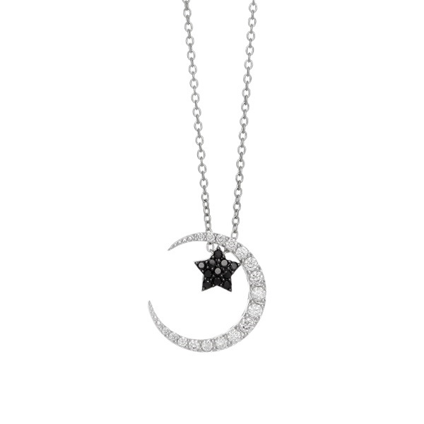 ネックレス希少K18WG ブラックダイヤモンド 20.05ct スルーネックレス 5.0ｇ