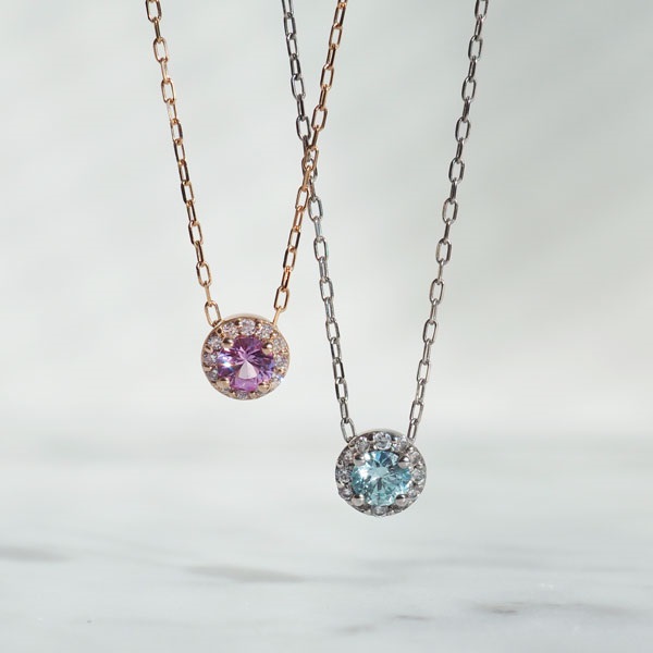 K18PG ポンテヴェキオ　一粒ダイヤネックレス K18PGダイヤモンドネックレス | ポンテヴェキオ公式オンラインショップ