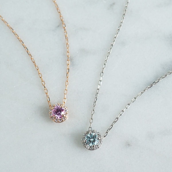 Pt950ブルーダイヤモンド/ダイヤモンドネックレス | ポンテヴェキオ