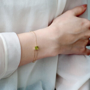 ポンテヴェキオ K10YG ペリドット ブレスレット