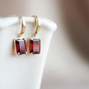 ポンテヴェキオ K10YG ガーネット ピアス