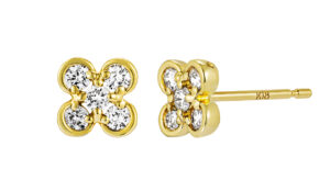 ポンテヴェキオ K18YG ダイヤモンドピアス