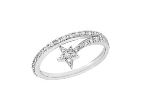 ポンテヴェキオ Pt950 ダイヤモンド 星 リング