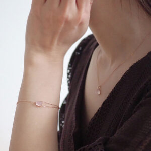 ポンテヴェキオ K10PGローズクオーツ ブレスレット