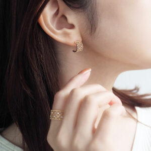 ポンテヴェキオ K18YG ダイヤモンドピアス