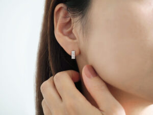 ポンテヴェキオ プラチナ ダイヤモンド ピアス