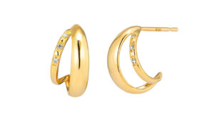 ポンテヴェキオ K18YGダイヤモンドピアス