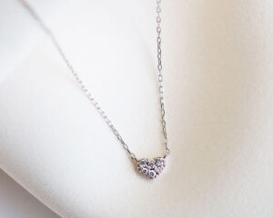 ポンテヴェキオ プラチナ ハート ダイヤモンド ネックレス