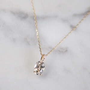 ポンテヴェキオ K10YGロッククリスタル/ダイヤモンドネックレス