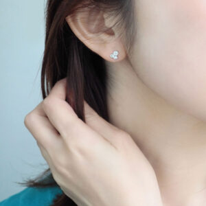 ポンテヴェキオ Pt950ダイヤモンドピアス