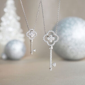 ポンテヴェキオ プラチナ ダイヤモンド　鍵 ネックレス