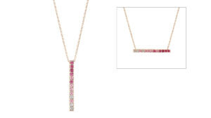 ポンテヴェキオ K18PGピンクサファイア/ダイヤモンドネックレス